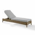 Claustro 76 x 24 x 14.50 in. Bradenton Outdoor Wicker Chaise Lounge, Gray & Weathered Brown CL3046438